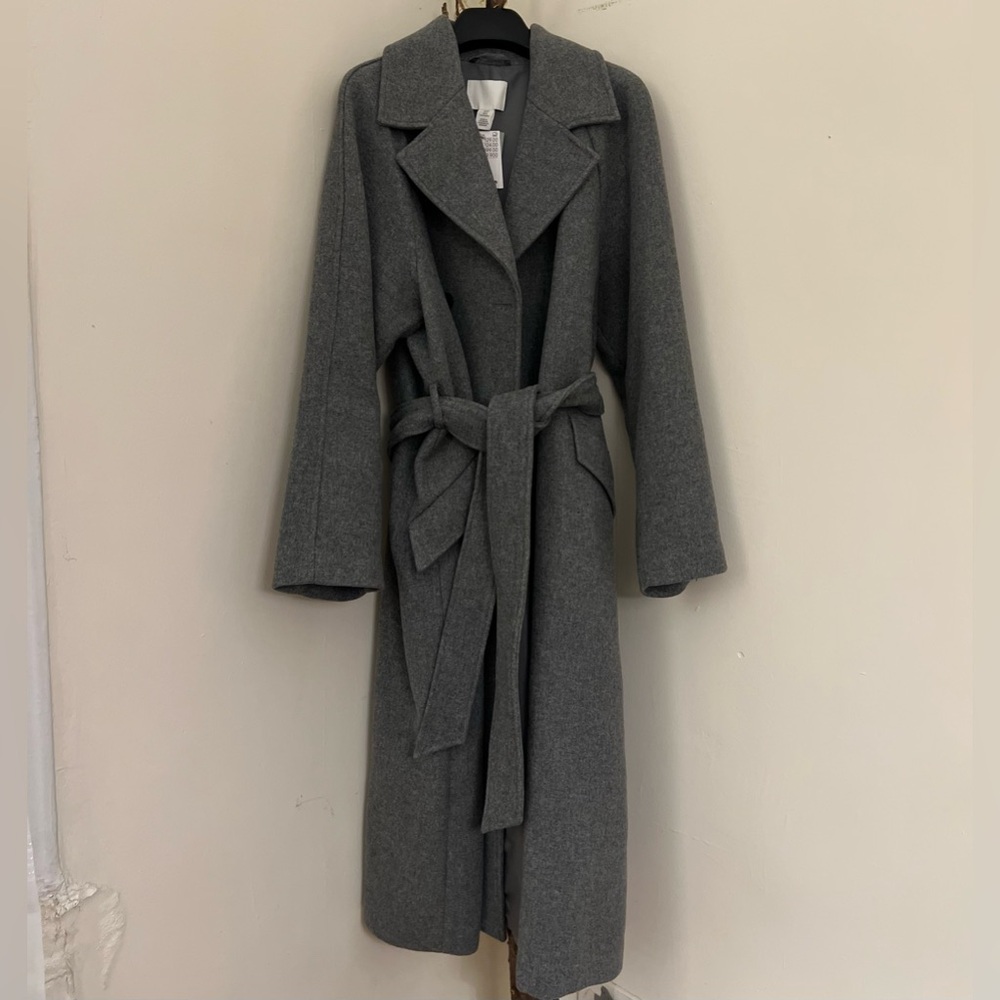 TIE BELT COAT*H&M*NWT 🏷️ - Picture 6 of 8